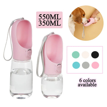Leakproof Dog Water Bottle with Lanyard, 12 or 19 oz