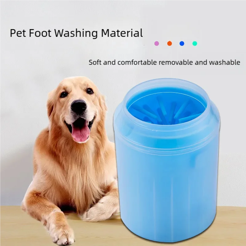 Portable Silicone Dog Paw Cleaner Cup with Soft Silicone Combs for Pet Foot Washing