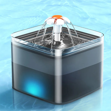 2L Pet Water Fountain with LED Light and Filter