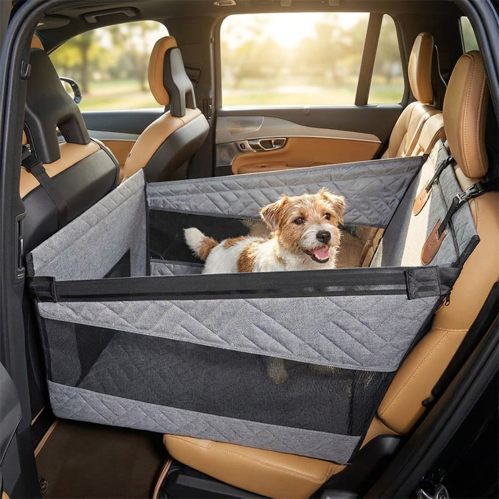 Car Back Seat Dog Nest Bed on a white background