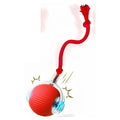 Automatic rolling ball toy with red rope tail